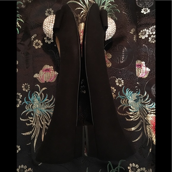 KATE SPADE NADIRA BLACK SUEDE CRYSTAL SHOES 8.5 - Picture 6 of 8